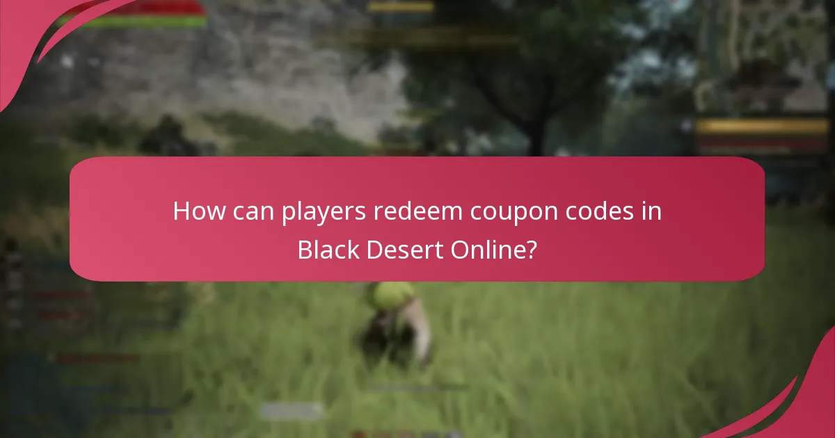 How can players redeem coupon codes in Black Desert Online?