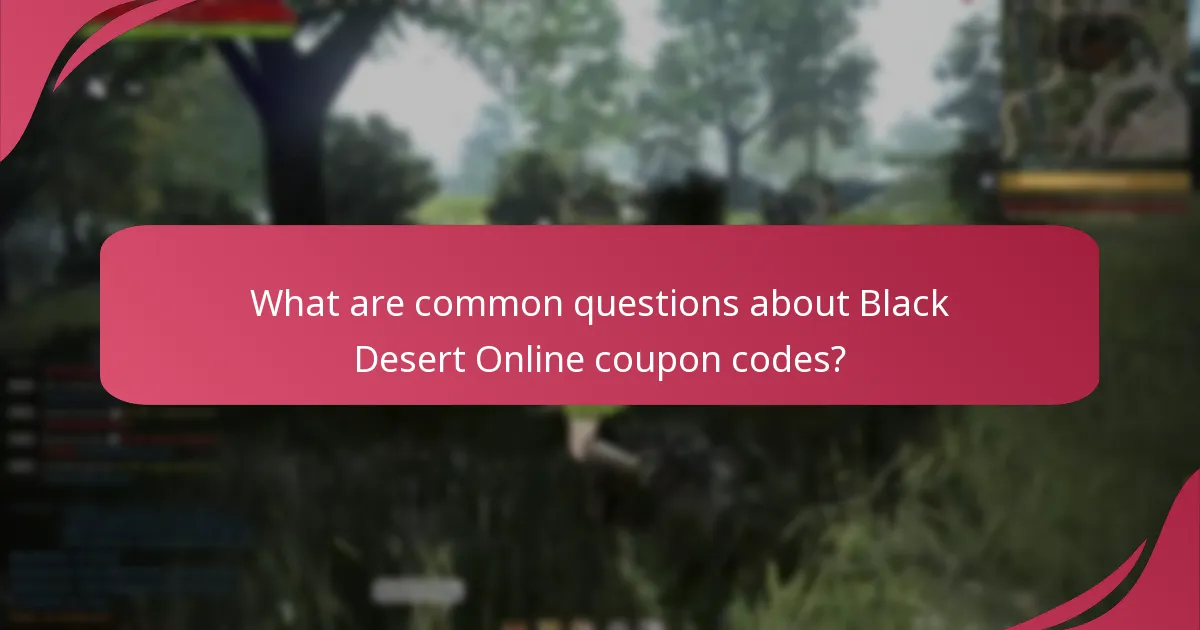 What are common questions about Black Desert Online coupon codes?