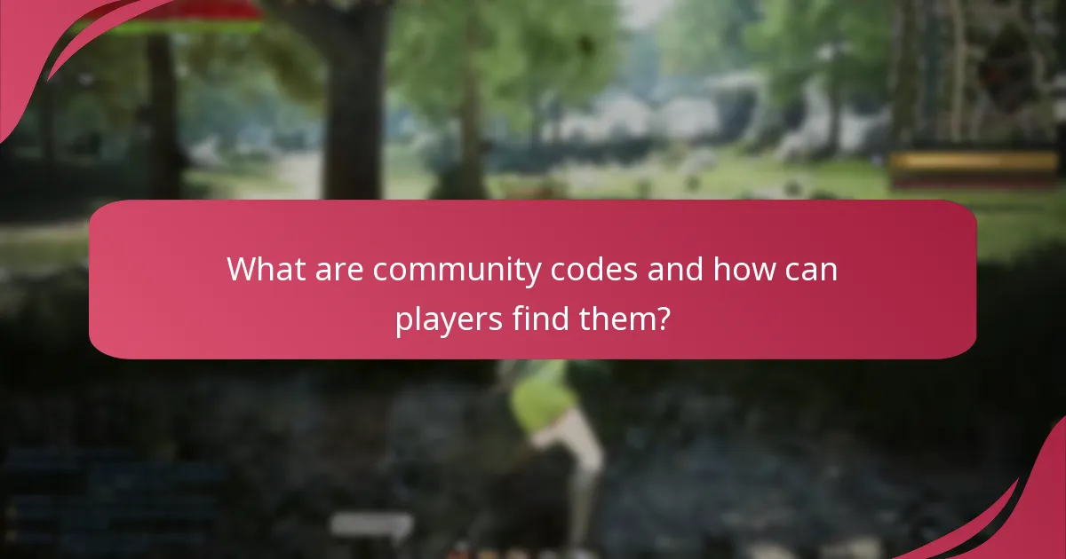 What are community codes and how can players find them?