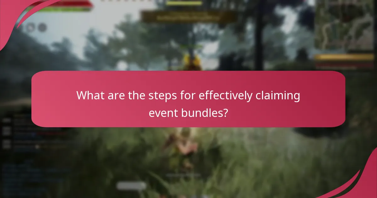 What are the steps for effectively claiming event bundles?