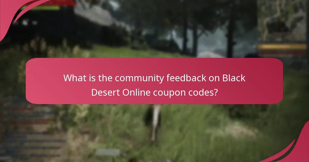 What is the community feedback on Black Desert Online coupon codes?