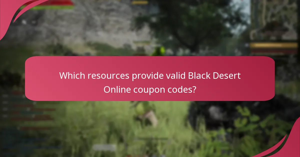 Which resources provide valid Black Desert Online coupon codes?